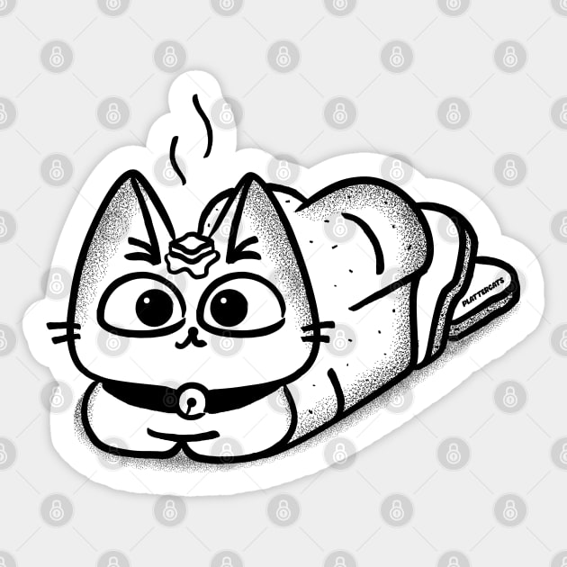 Cozy Cat Loaf Sticker by plattercats